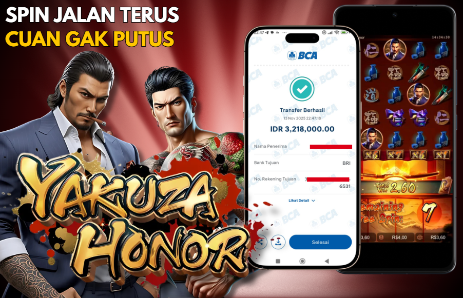 Selamat kepada user id : br******23 Wede Rp 3.200.000 di Game YAKUZA HONOR PG SOFT Cair Gk Sampe 1 Menit! Menang Mudah di Bobaslot77